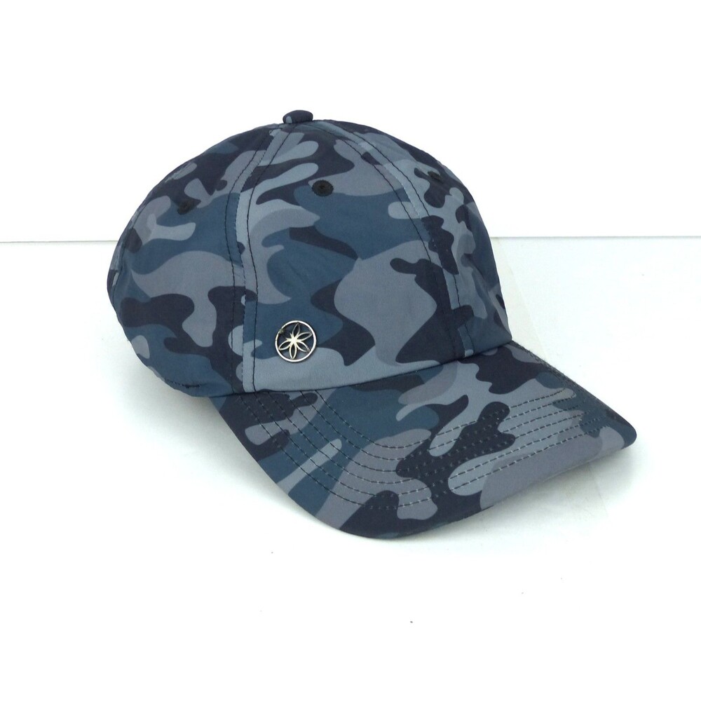 Gaiam Blue Gray Camo Baseball Cap Adjustable Athletic Dad Hat Unisex Workout